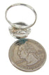 Turquoise And Silver Southwestern Jewelry Ring Size 7-1/2 YS63398